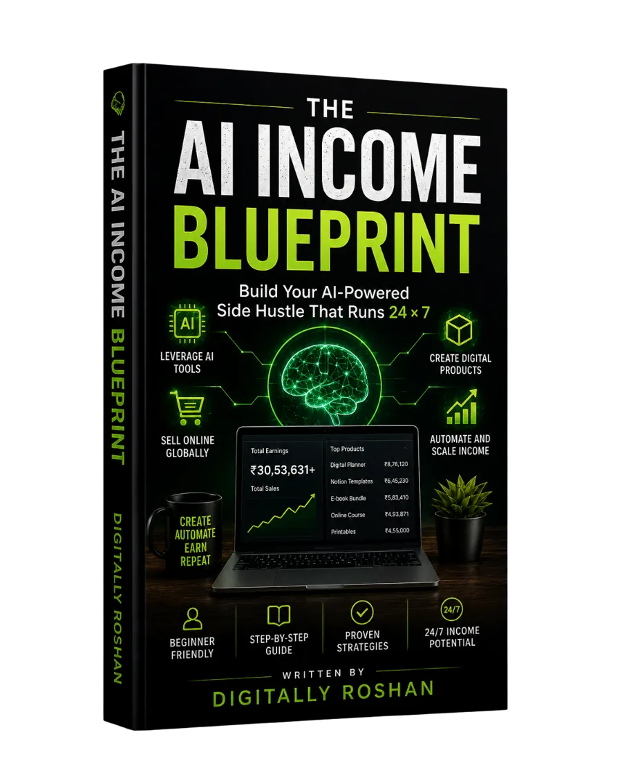 The AI Income Blueprint ebook by Digitally Roshan